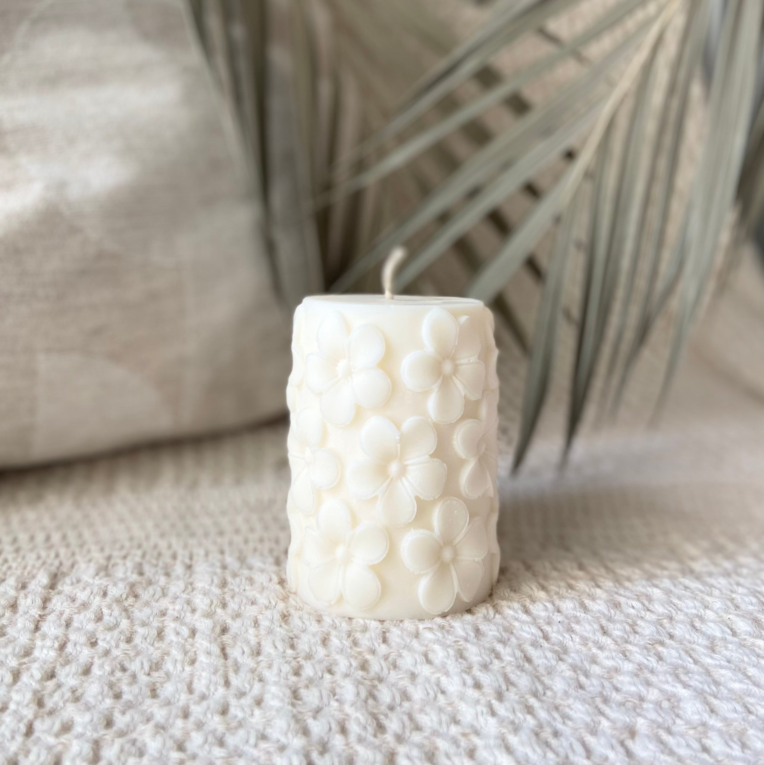 The Floral Society Fancy Hexagon Pillar Candle, 4 Colors on Food52