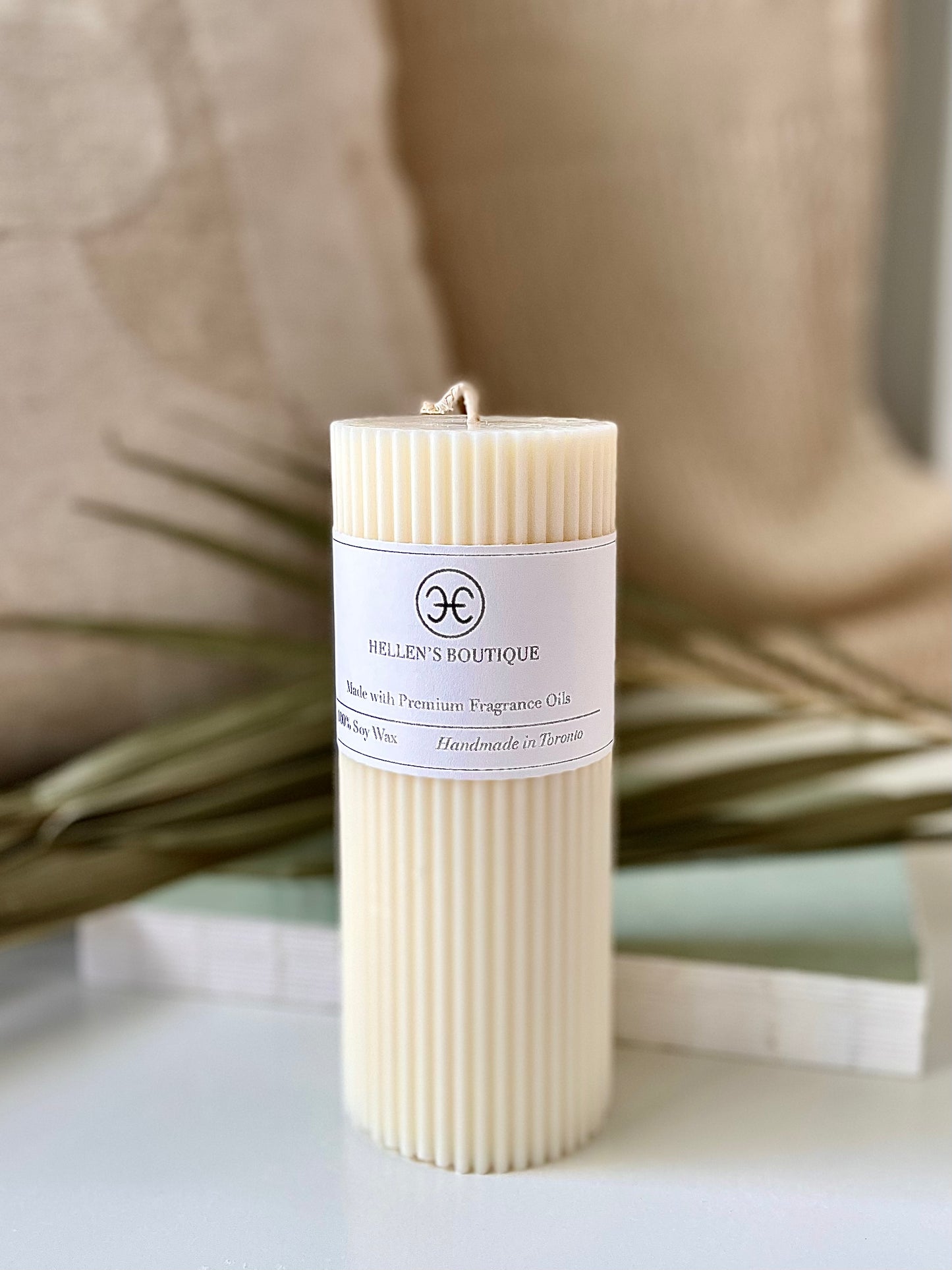 Luxury Ribbed Pillar Candles