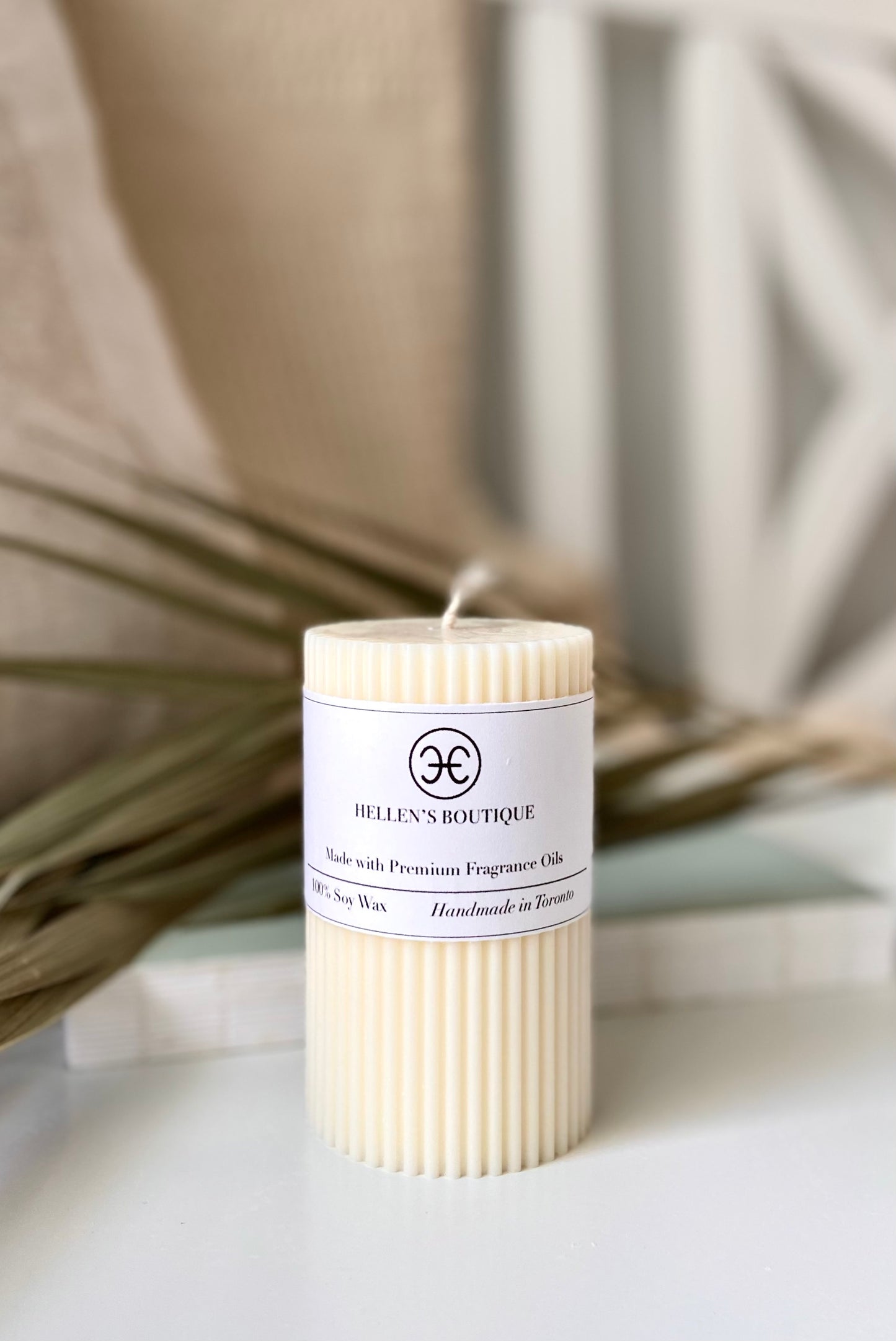 Luxury Ribbed Pillar Candles